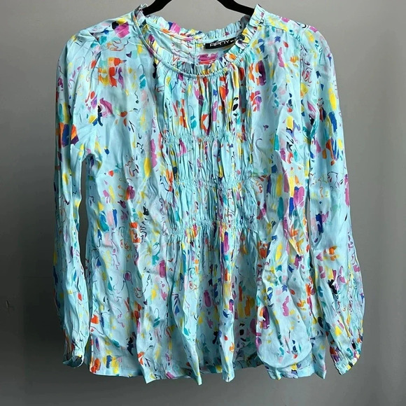 APNY Colorful Blouse | Watercolor Blouse | APNY | APNY | APNY | APNY | APNY - Picture 1 of 8